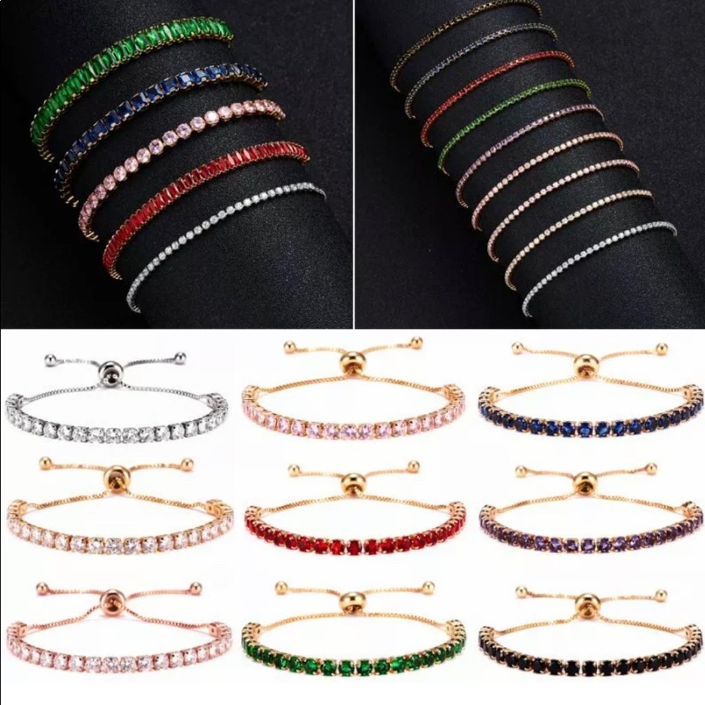 Silver, gold red gold filled, adjustable brscelet